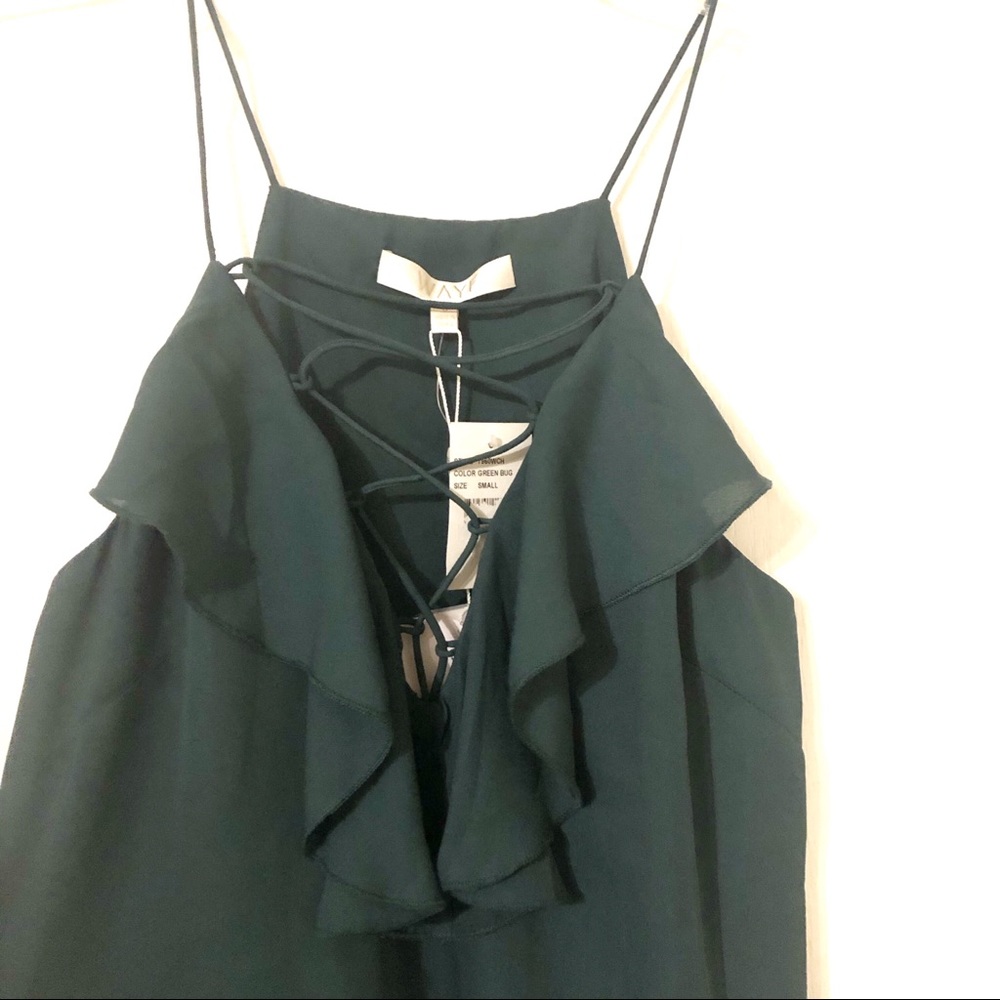NWT Lace up Ruffle Cami - Picture 4 of 4